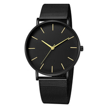 Load image into Gallery viewer, Minimalist black wristwatch
