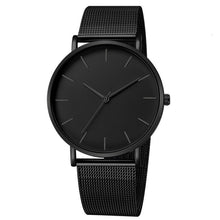 Load image into Gallery viewer, Minimalist black wristwatch
