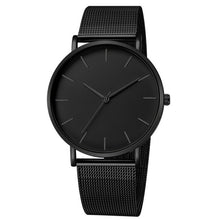Load image into Gallery viewer, Minimalist black wristwatch
