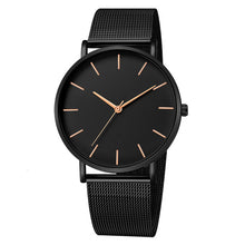 Load image into Gallery viewer, Minimalist black wristwatch
