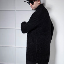 Load image into Gallery viewer, European Style men's black cardigan
