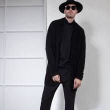 Load image into Gallery viewer, European Style men's black cardigan
